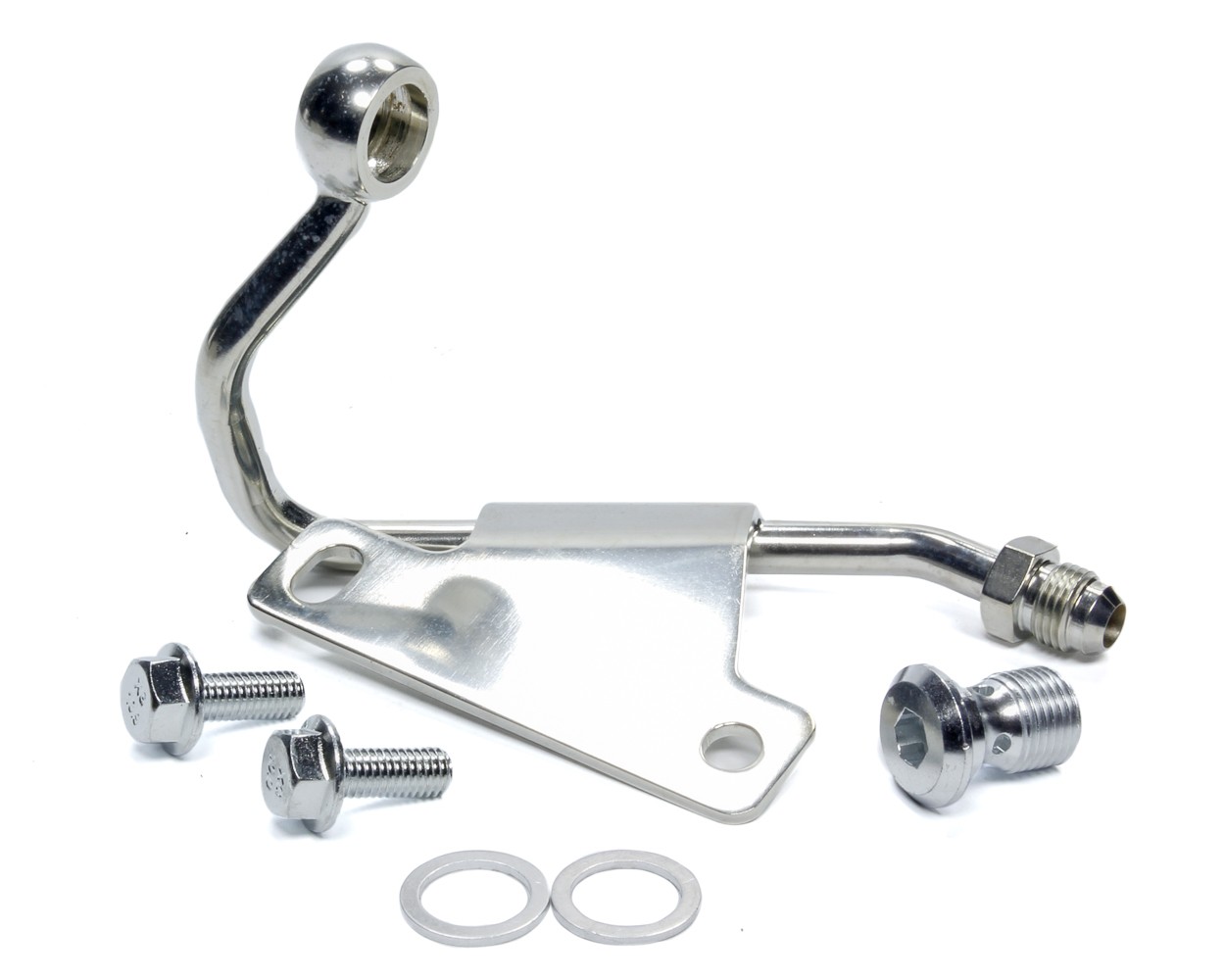 Holley Power Steering Pressure Tube Steel Zinc for GM LS Type II Pumps