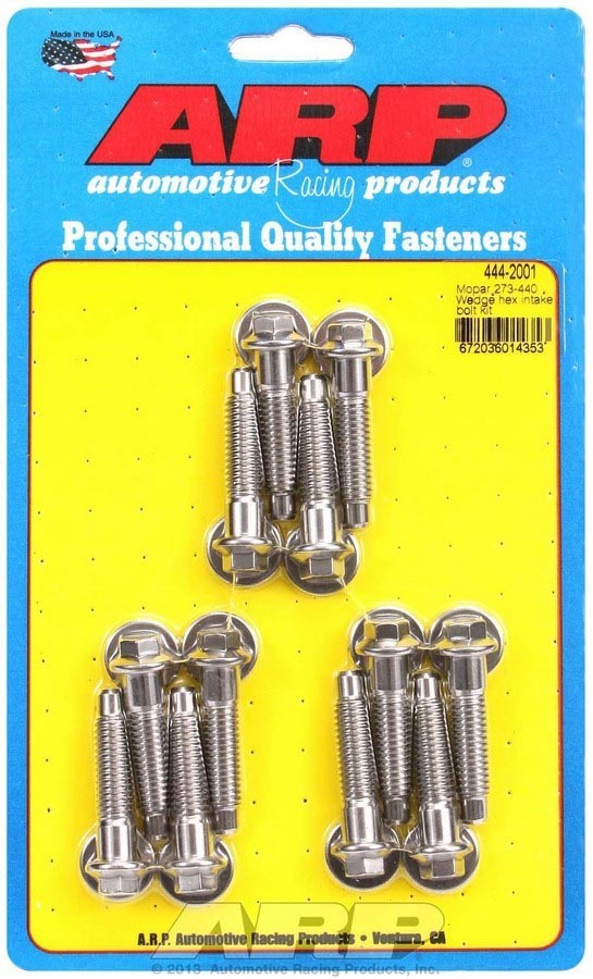 ARP For Mopar V8 Intake Manifold Bolt Kit Stainless Hex 3/8-16 Set 12