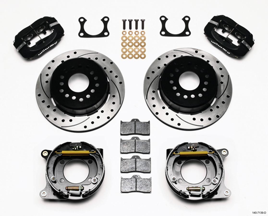 Wilwood Big Ford Rear Brake Kit 4-Piston Caliper Drilled Rotor