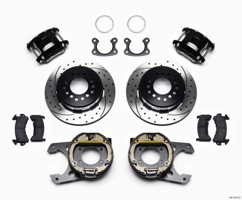 Wilwood D154 Pro-Series Rear Disc Brake Kit Small Ford 2.50" Offset Park Brake