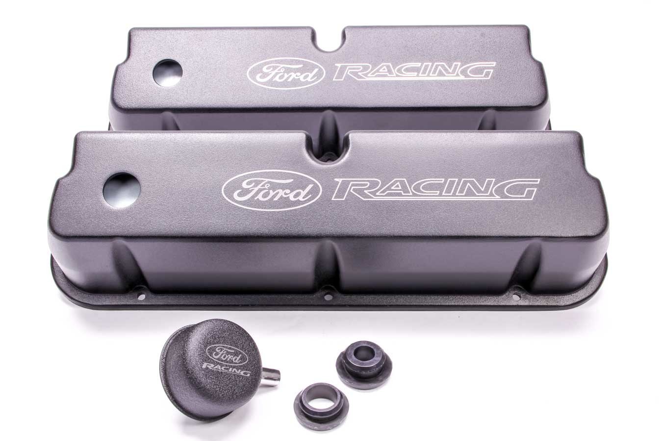Ford Racing Aluminum Valve Cover Set Small Block 302 with Breather & Oil Cap