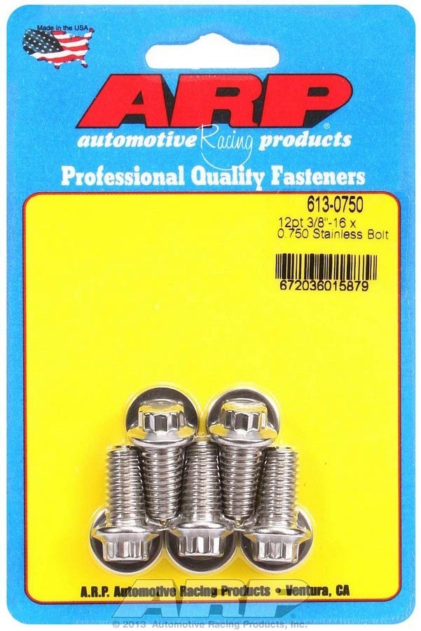Stainless Steel Bolt Kit 12pt 5pc 3/8-16 x 0.750