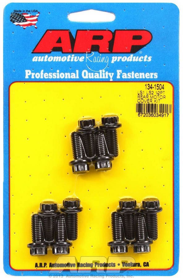 ARP 134-1504 LS Rear Engine Cover Bolt Kit 12pt 8mm Black Oxide 12