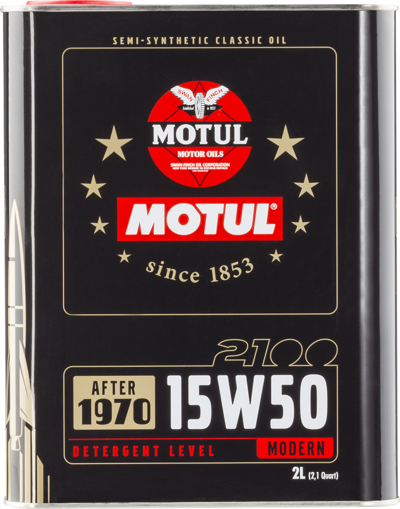 Motul 15W50/SAE J 300 Classic 2100 Semi-Synthetic Engine Oil 10x2L Bottles