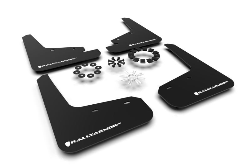 Rally Armor UR Mud Flaps For Tesla Model Y 2020-2024 Black White MF72 Kit