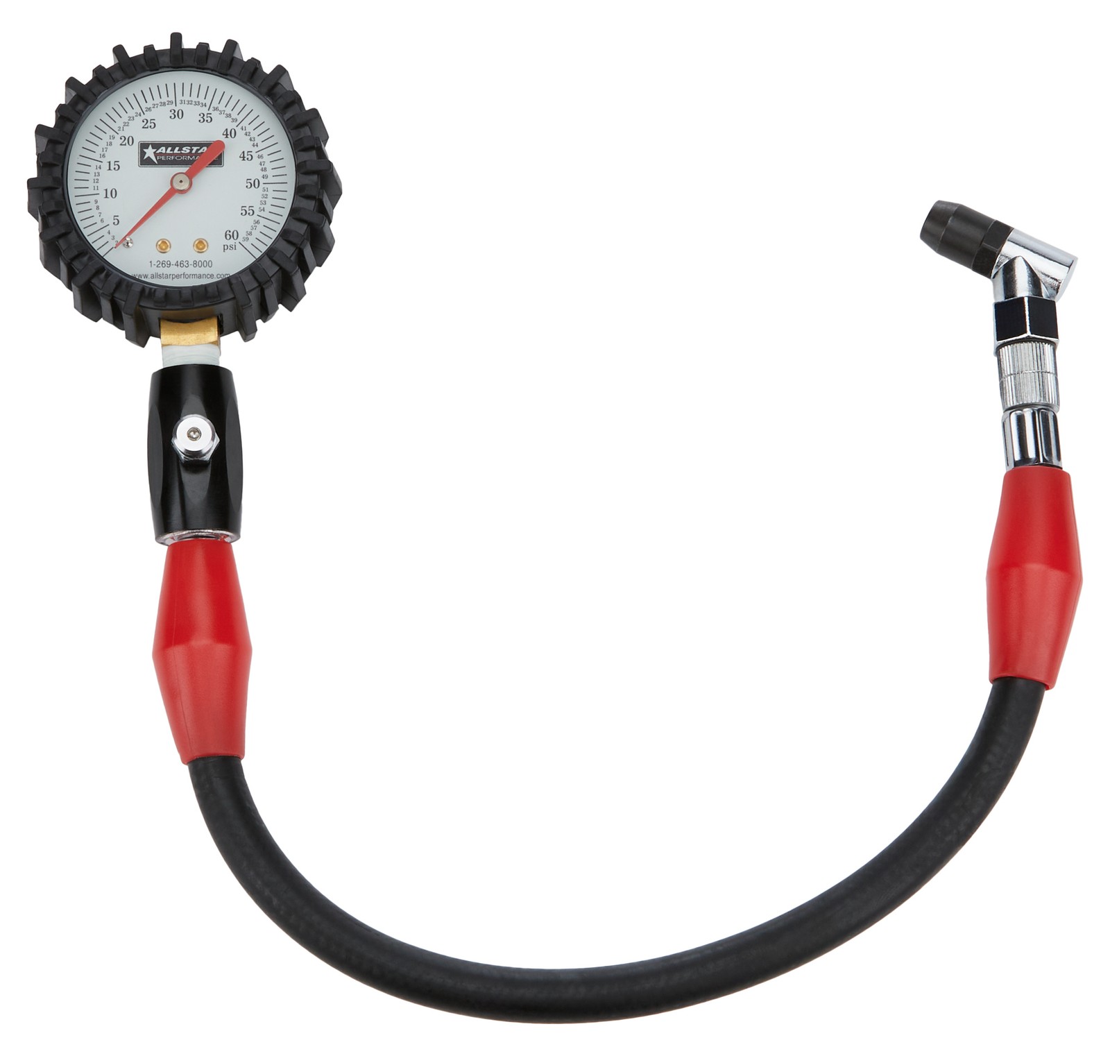 Allstar Glow in the Dark Tire Pressure Gauge 0-60 PSI Analog w Hose