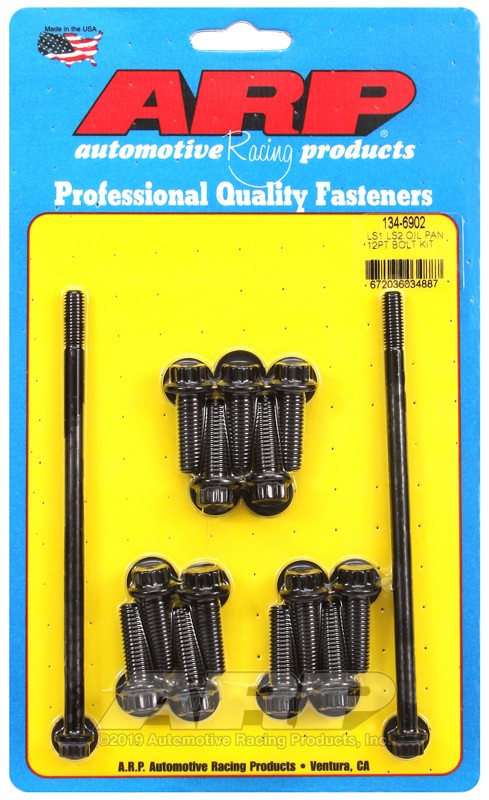 ARP Oil Pan Bolt Kit 12-Point Black Oxide For Chevy LS1 LS2 Engines