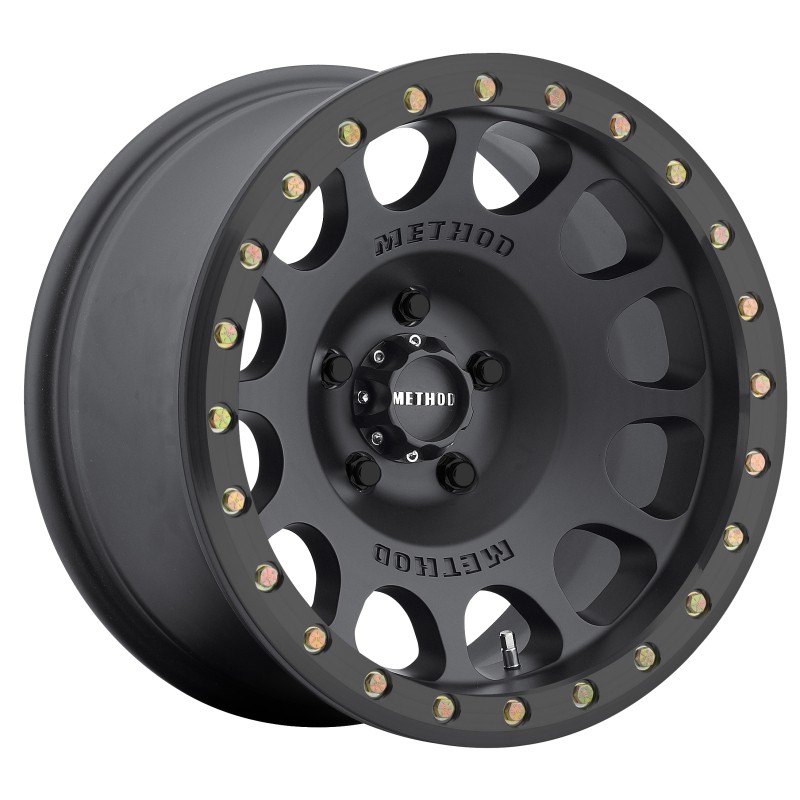 Method MR105 Beadlock Wheel 17x9 -38mm 5x4.5 Matte Black For Jeep Toyota