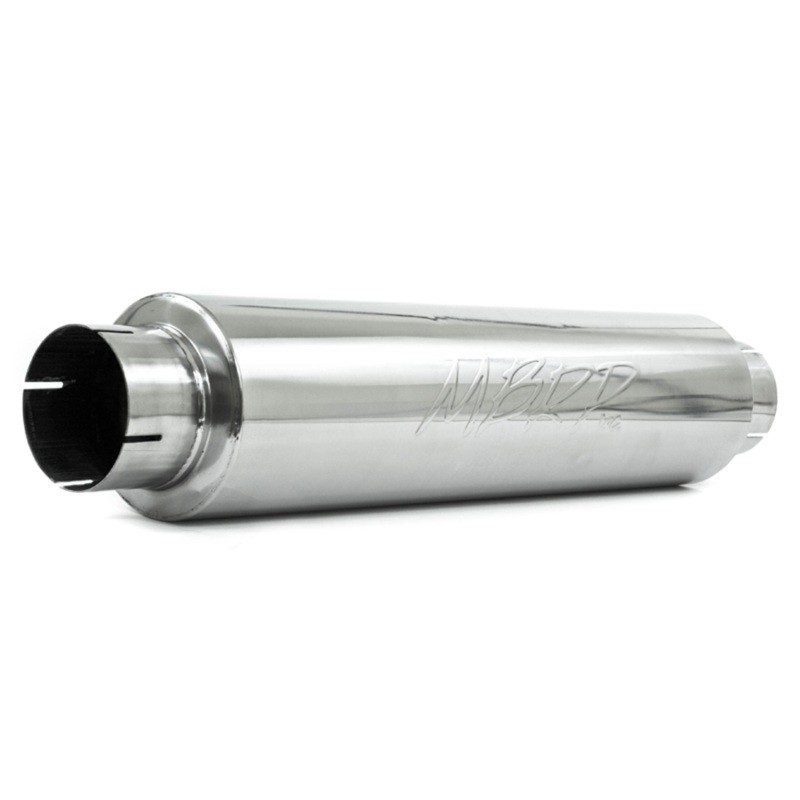 MBRP Quiet Tone Diesel Muffler 4in Inlet Outlet 24in Body Universal T304 M1004