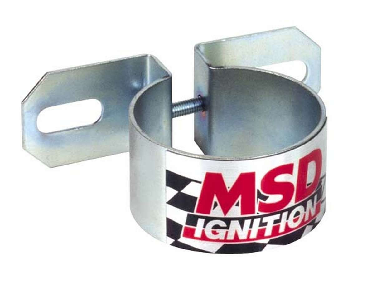 MSD Ignition Canister Coil Bracket Universal Horizontal Mount Polished 8213