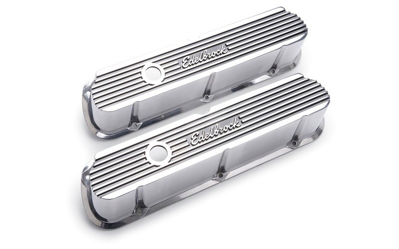 Edelbrock Elite II Tall Finned Valve Covers Aluminum for Ford 289-351W SBF