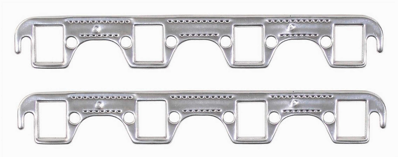 Mr. Gasket Aluminum Exhaust Gasket Port 1.120 x 1.480 Pair for Small Block Ford