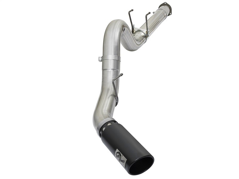 aFe ATLAS 5 in DPF-Back Exhaust System Aluminum Steel Black Tip Ford 6.7L Power