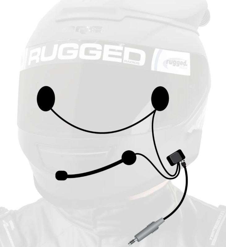 Rugged Radios HK-UNI Wired Offroad Stereo Helmet Kit with Alpha Audio Speakers