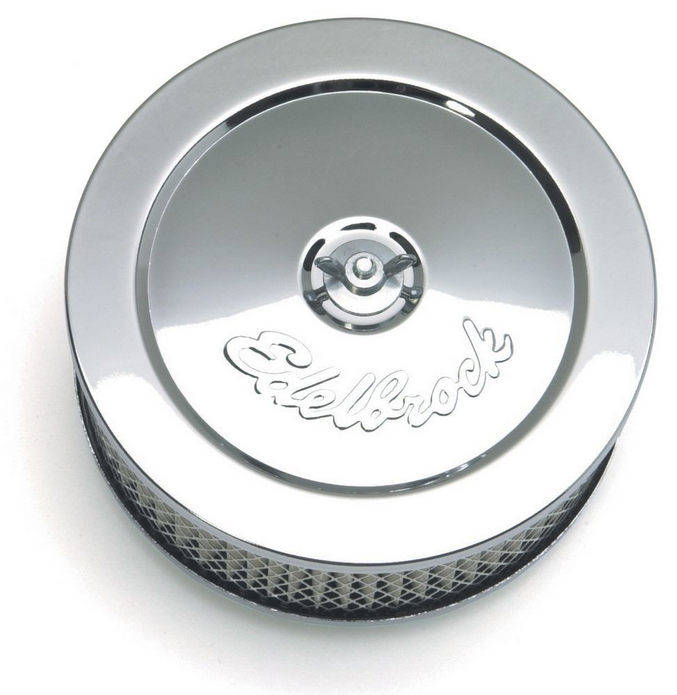 Edelbrock Pro-Flo 6in Chrome Air Cleaner Assembly 5-1/8 Flange Raised