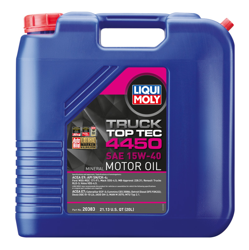 Liqui Moly Top Tec Truck 4450 15W-40 Diesel Engine Oil 20L for Ford F-250