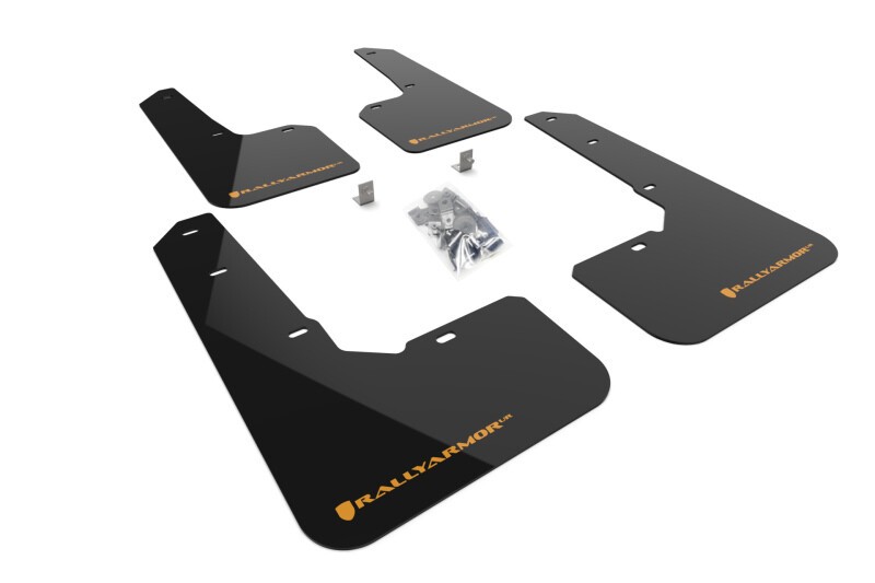 Rally Armor Mud Flaps Black Orange Logo for 22-25 Subaru Outback Wilderness