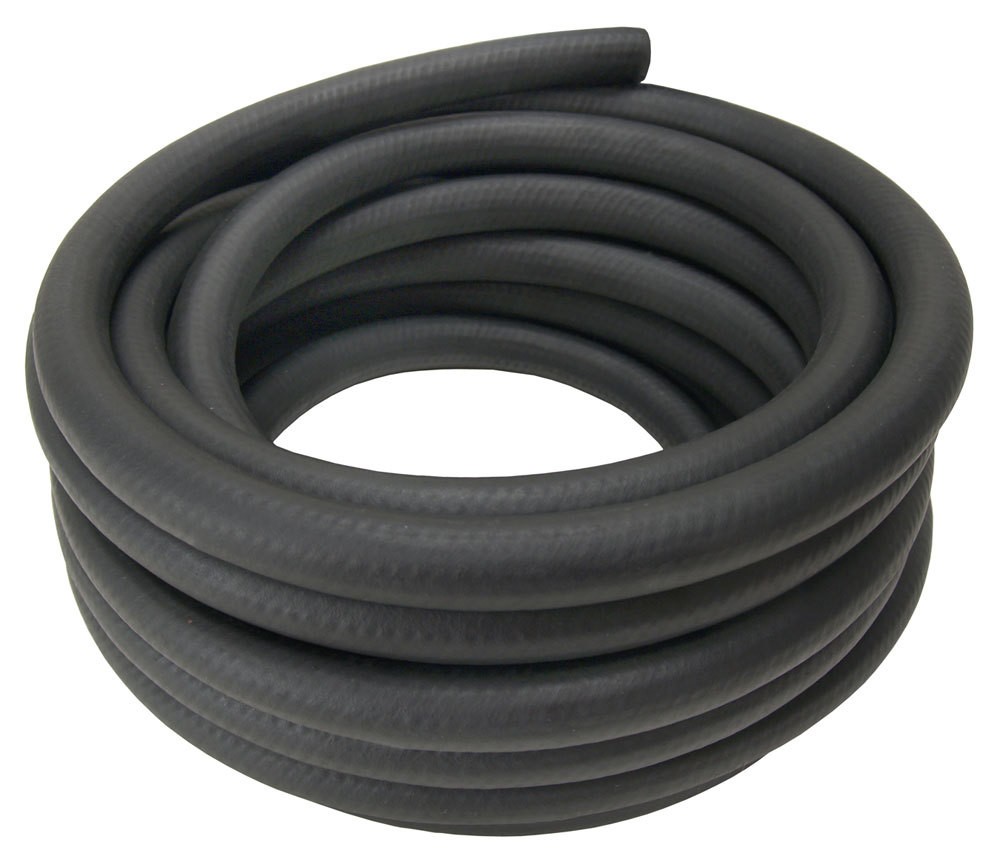 Derale 13007 Hi-Temp Oil Hose 11/32" ID 25ft Black Rubber 300 PSI