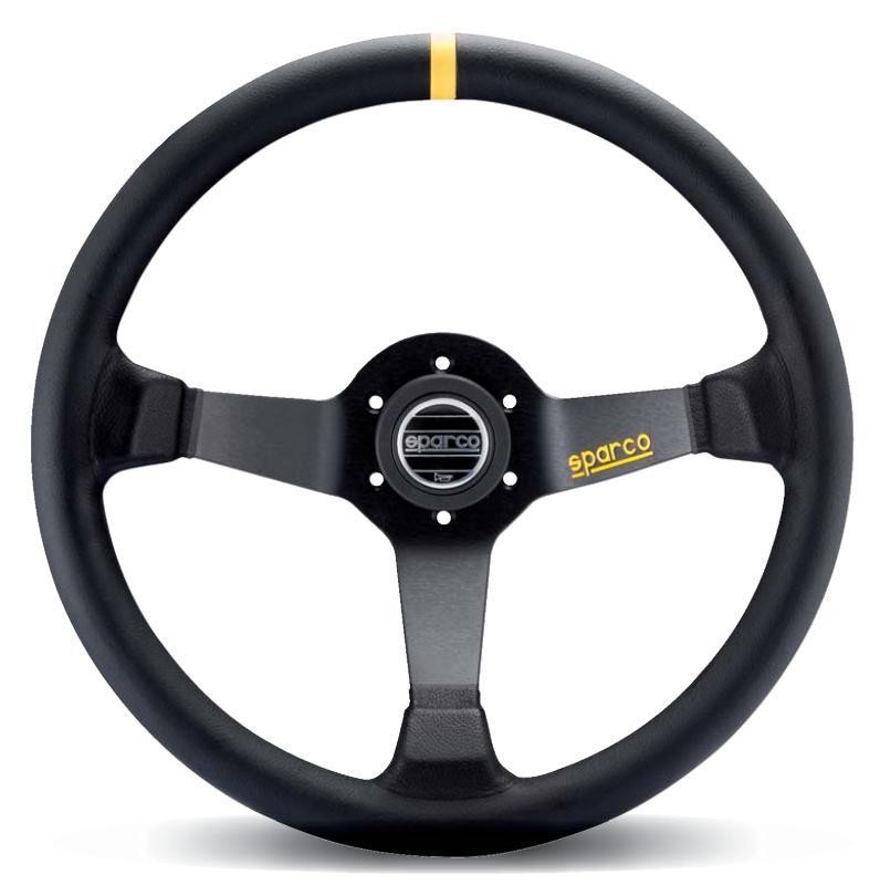 Sparco 015R345MLN Leather Black Steering Wheel Automotive Use