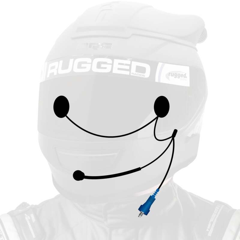 Rugged Radios Offroad Wired Helmet Kit Alpha Audio Speakers Mic Racing UTV ATV