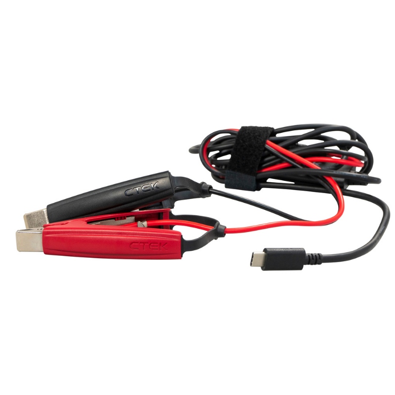 CTEK CS FREE USB-C Charging Cable with Clamps for Powersports Batteries