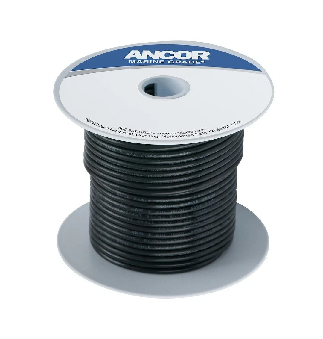 Ancor 12 AWG Tinned Copper Wire 100 Ft Black 106010