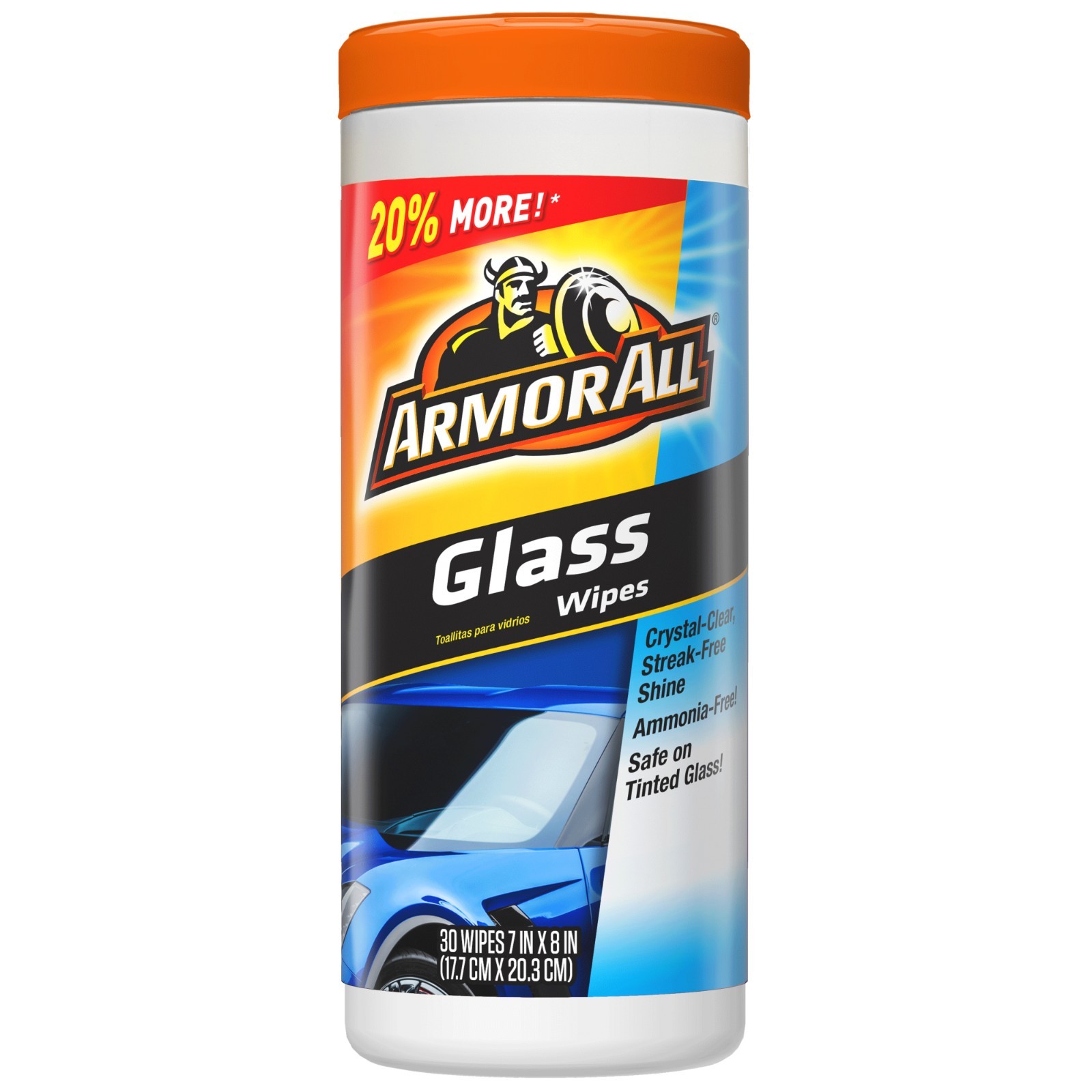 Armor All 17501D Glass Cleaner Wipes 6x30 Count Automotive Detailing