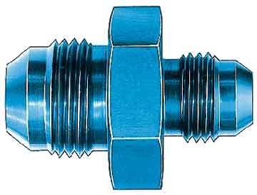 Aeroquip -8AN to -6AN Aluminum Union Reducer Fitting Blue FBM2160