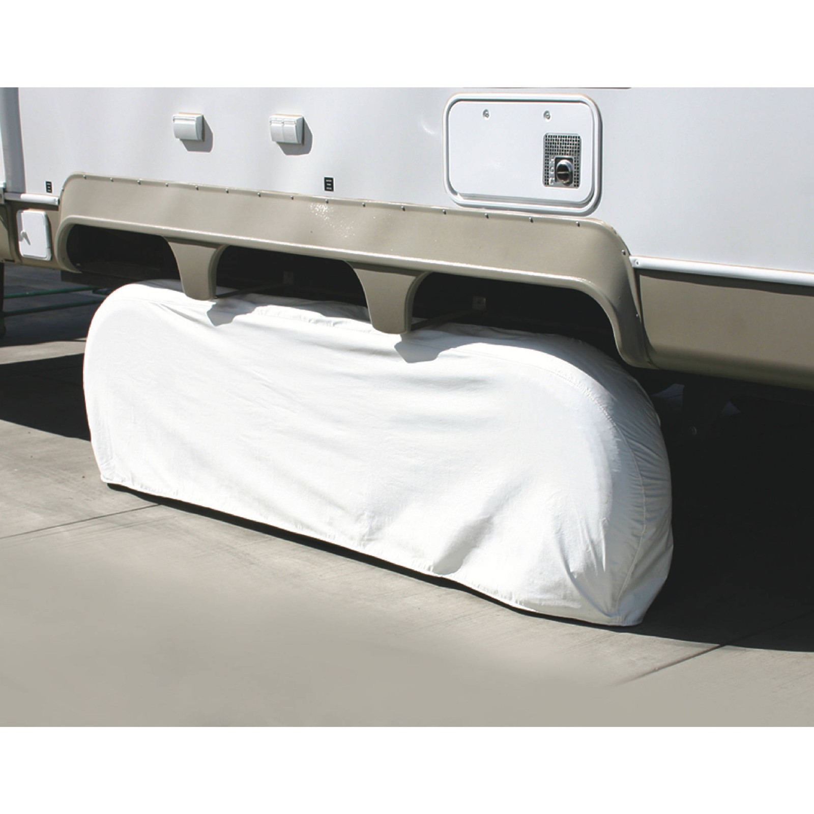 Adco 3982 Tri Axle Tire Guard Large White Heavy Duty Cover