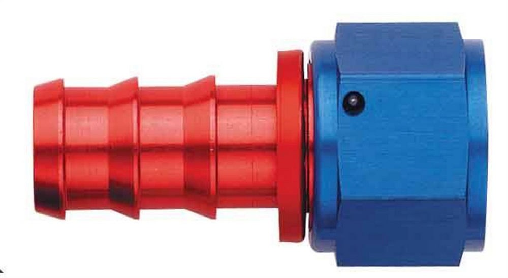 Aeroquip FBM1514 #10 Straight Socketless AN Hose Fitting Aluminum Blue Red