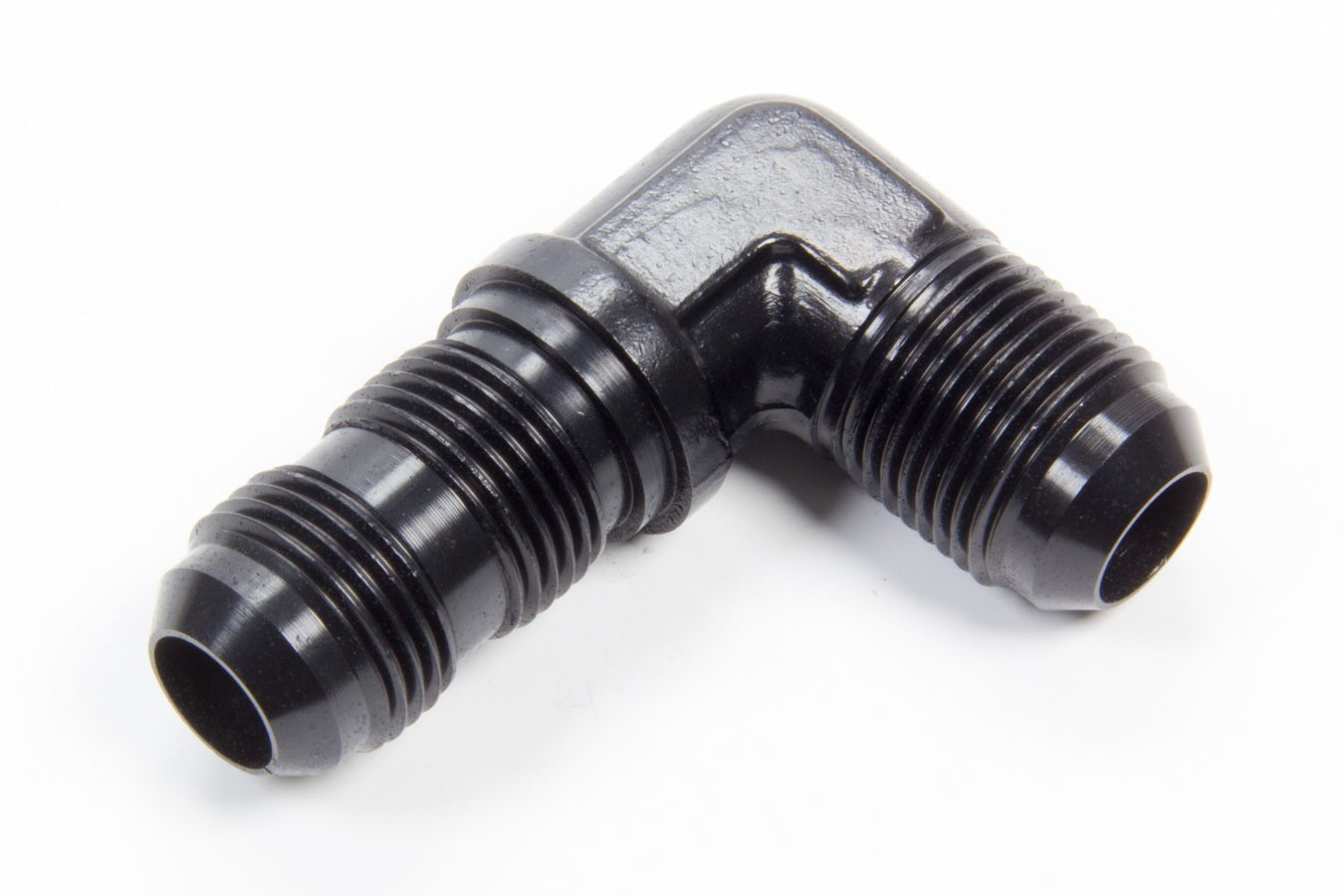 Aeroquip FCM5084 10AN Male Male 90 Degree Bulkhead Fitting Aluminum Black