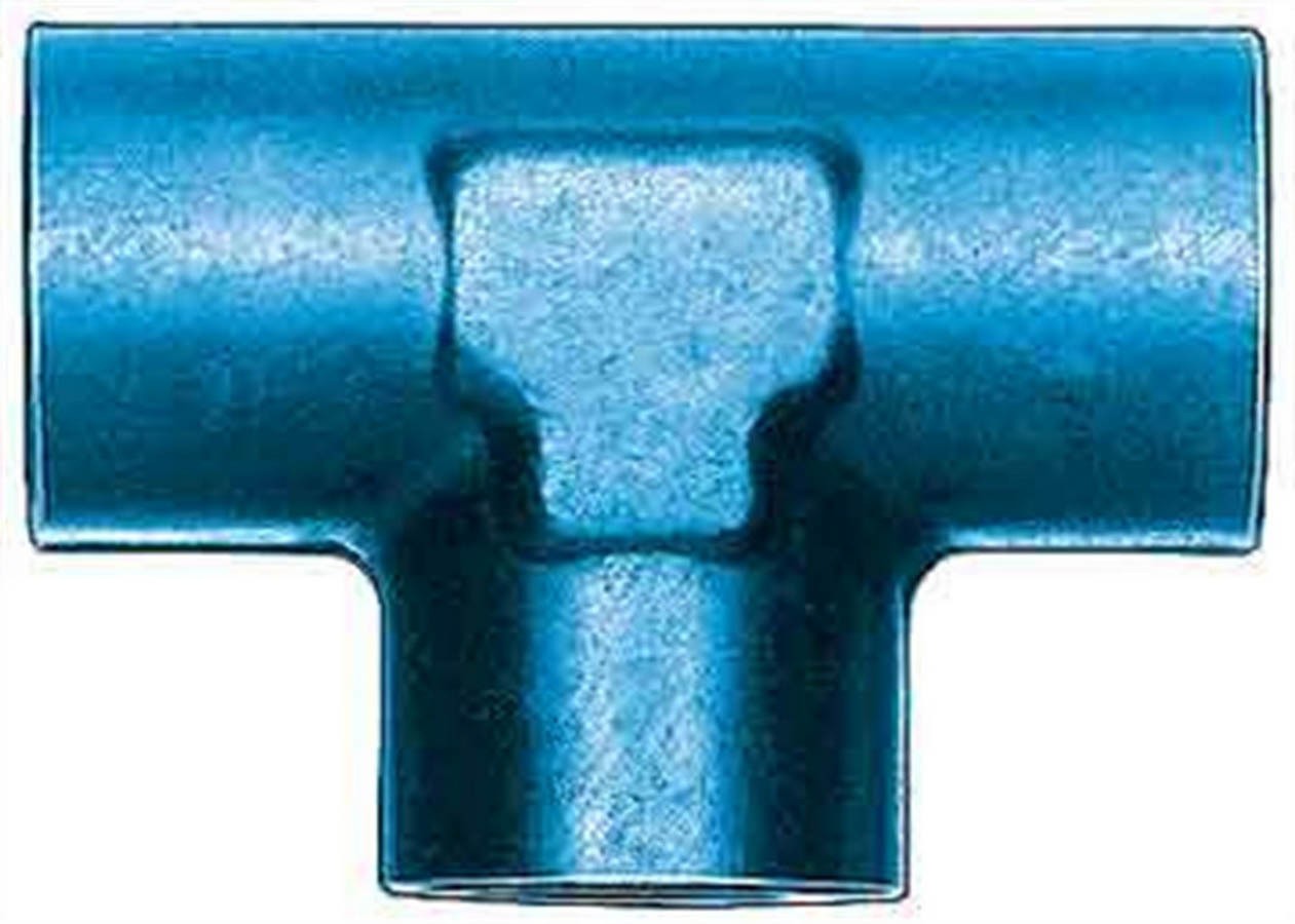 Aeroquip FCM2151 Aluminum Female Pipe Tee 1/4 NPT Blue Anodized Fitting