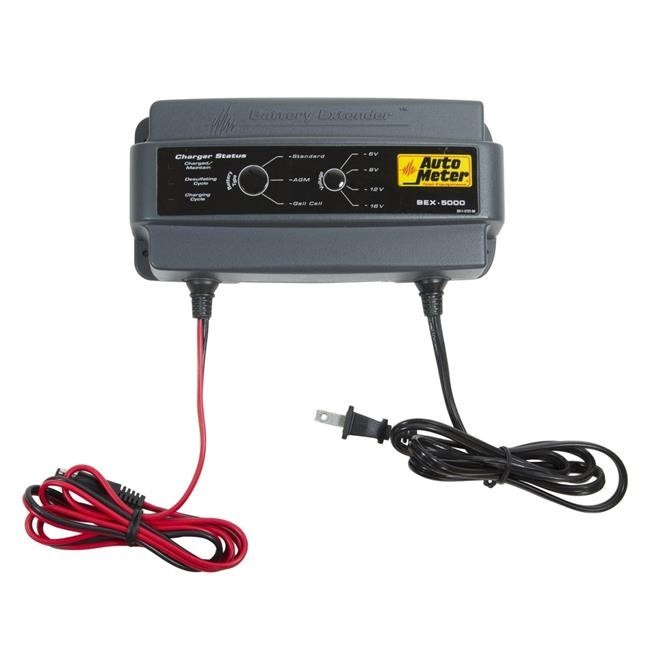 Auto Meter BEX5000 Battery Extender 6V-16V 5A Automotive Battery Charger