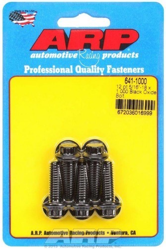 ARP 6411000 5/16-18 x 1 In Black Coarse Thread Bolt High Strength Fastener