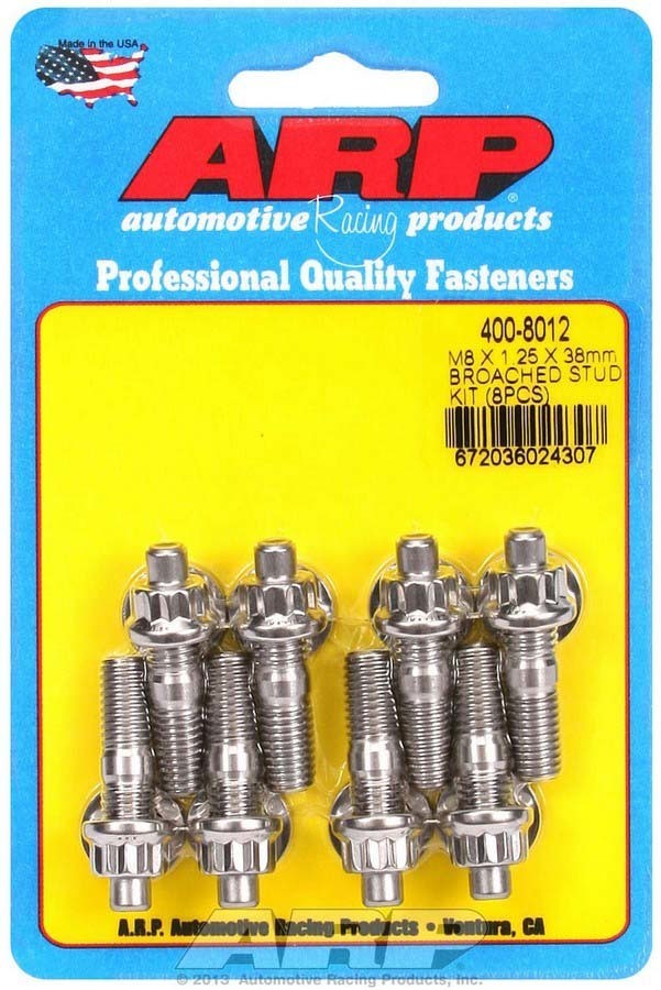 ARP For 400-8012 Stainless Steel 8mm X 1.25 Thread Stud Kit, 1.5 Inch Length,