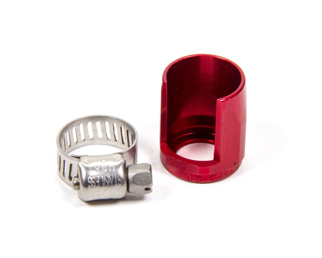 Aeroquip FCM1002 #6 Pro Clamp Worm Gear Hose End Red Anodized Aluminum