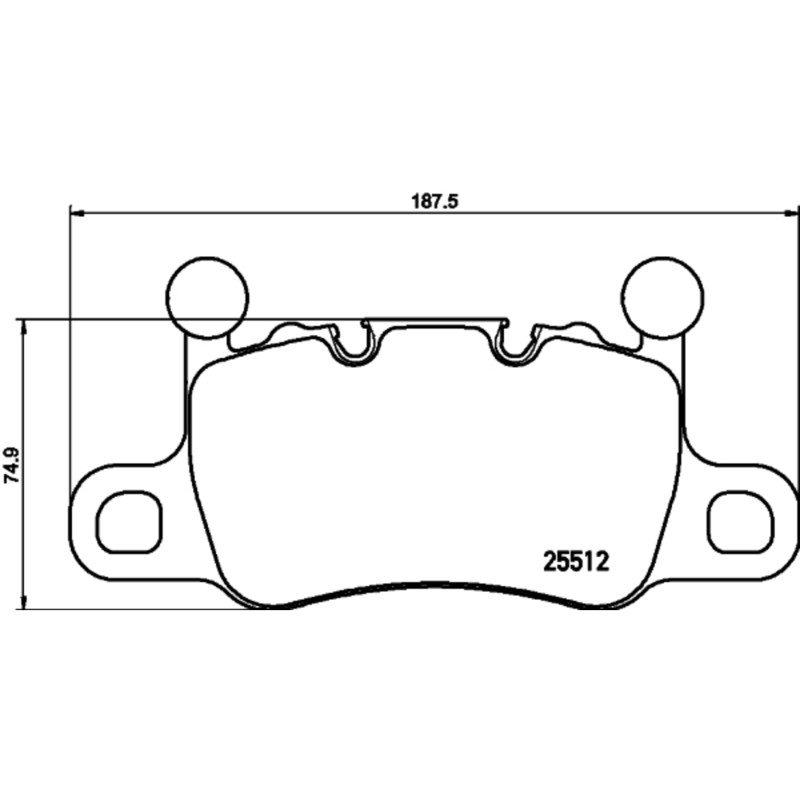 Brembo OE P65038 Low-Met Rear Brake Pads for Porsche 911 & Panamera