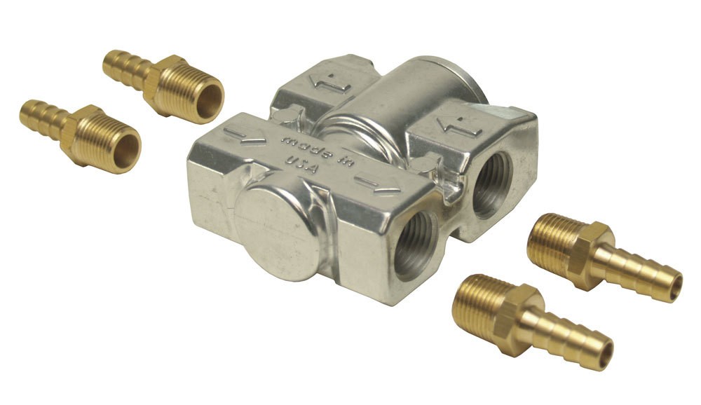 Derale 13011 Fluid Control Thermostat Kit For Oil Cooler 3/8in NPT 180F Aluminum