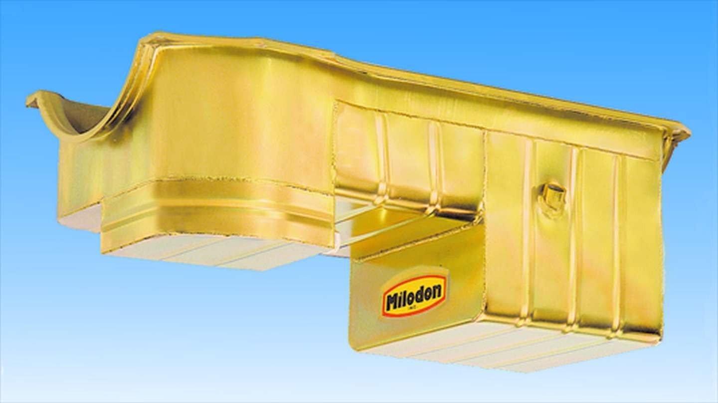MILODON For Ford 351C Rear Sump Engine Oil Pan 7 Qt Steel With Cadmium Finish