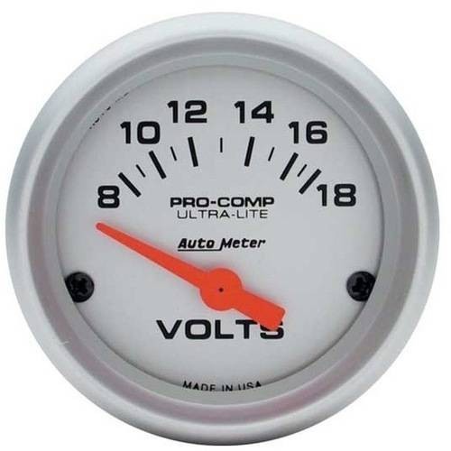 Auto Meter UltraLite Volt Meter 2-1/16 Inch Voltage Gauge
