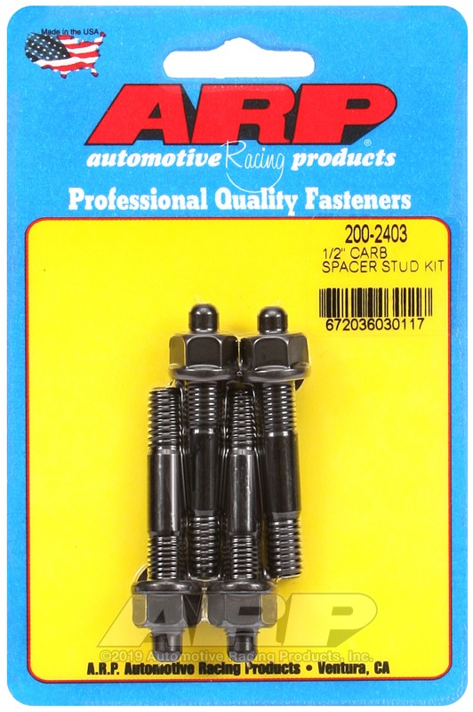 Arp Carburetor Spreader Kit 1/2 Inch Intake Carb Spacer Fasteners 200-2403
