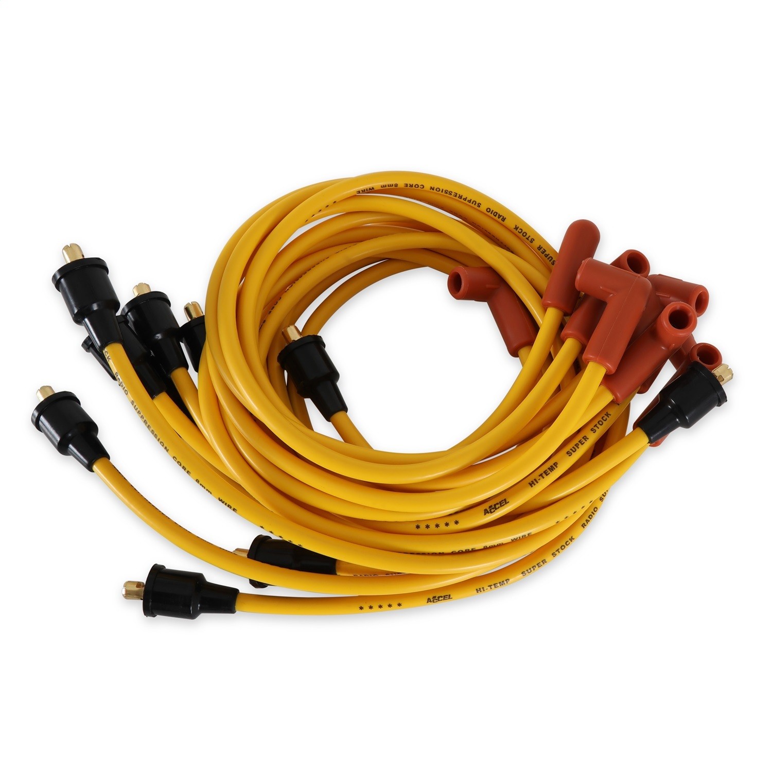 ACCEL 8mm Super Stock Spark Plug Wire Set GM 5.0 5.7 V8 Yellow 4042