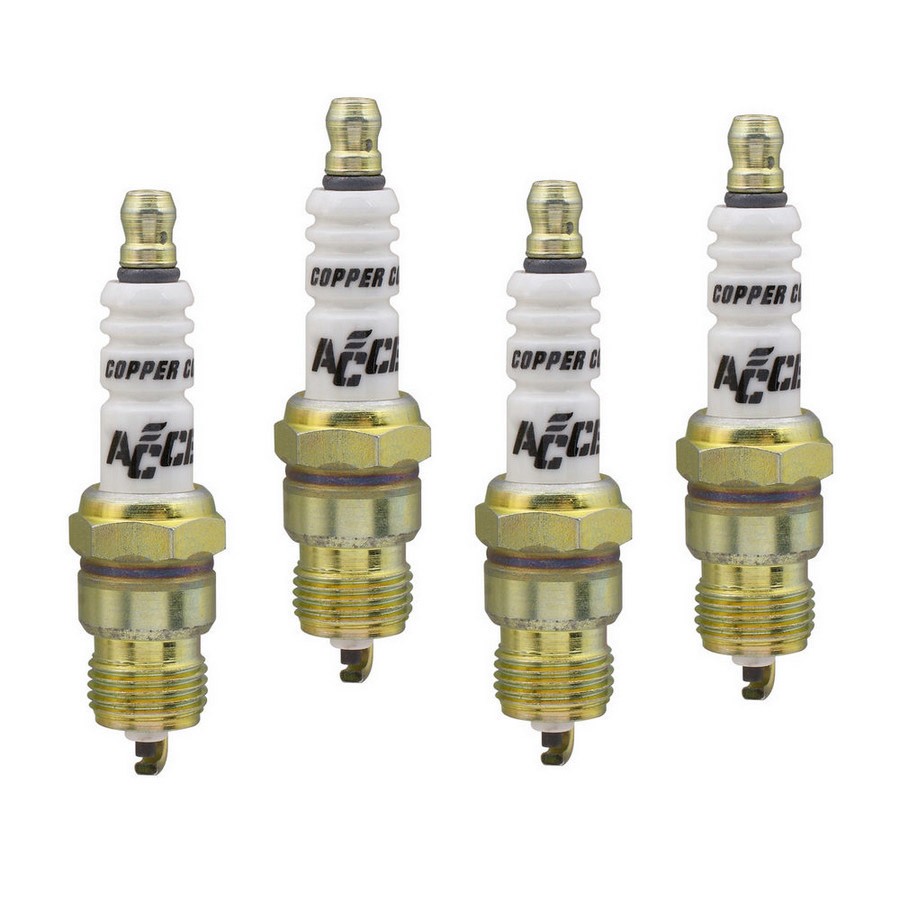 ACCEL 0276S-4 Shorty Spark Plugs 14mm Tapered Seat Non Resistor Set 4