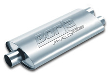 Borla Universal Stainless Steel Pro-XS 3" Inlet/2.5" Dual Outlet Oval Muffler