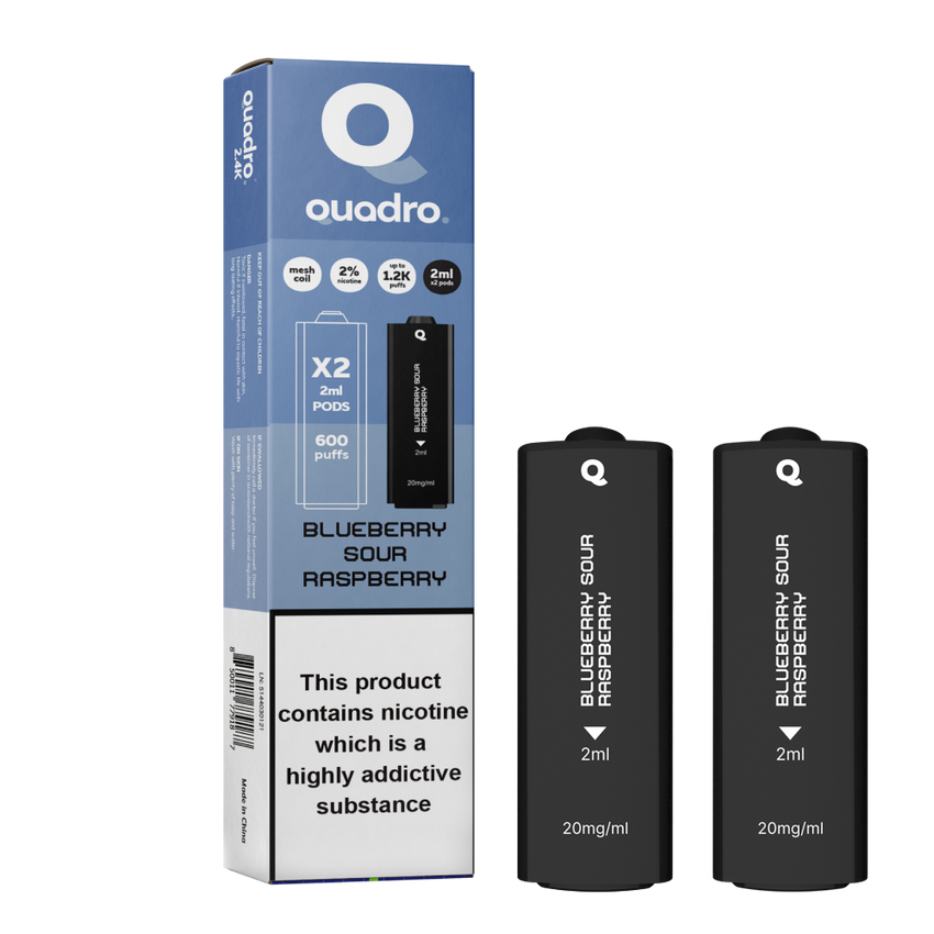 Quadro 2.4K Pods Blueberry Sour Raspberry 20mg