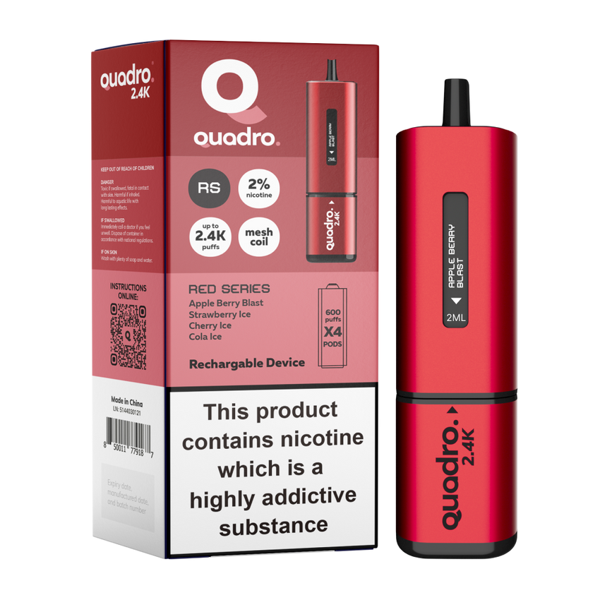 Quadro 2.4K Device Red Series 20mg - Single Unit