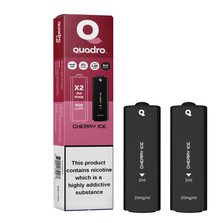 Quadro 2.4K Pods Cherry Ice 20mg - Single Unit