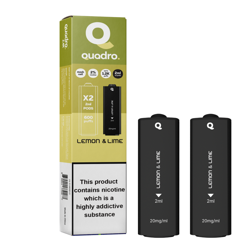 Quadro 2.4K Pods Lemon & Lime 20mg - Single Unit