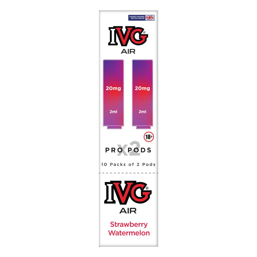  IVG Air Pro Pods Watermelon Strawberry 2 Pack 