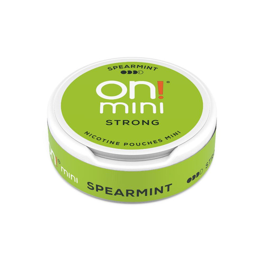  on!®mini Spearmint Strong 6mg Round Can 
